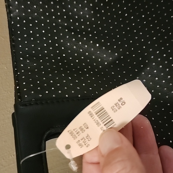 Victoria's Secret Black Glitter Studded Tote Bag NWT Sparkles - Picture 4 of 9